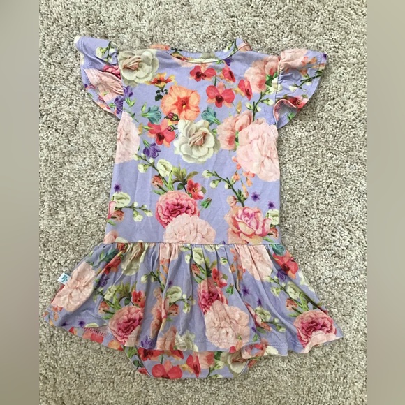 POSH PEANUT Bellamy Ruffled Twirl Skirt Bodysuit Dress Size 3-6m - Picture 5 of 5